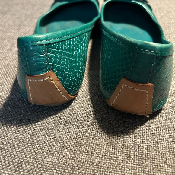 Tory Burch Women’s Minnie Travel ballet flats - alligator green - size 9 - Picture 4 of 5